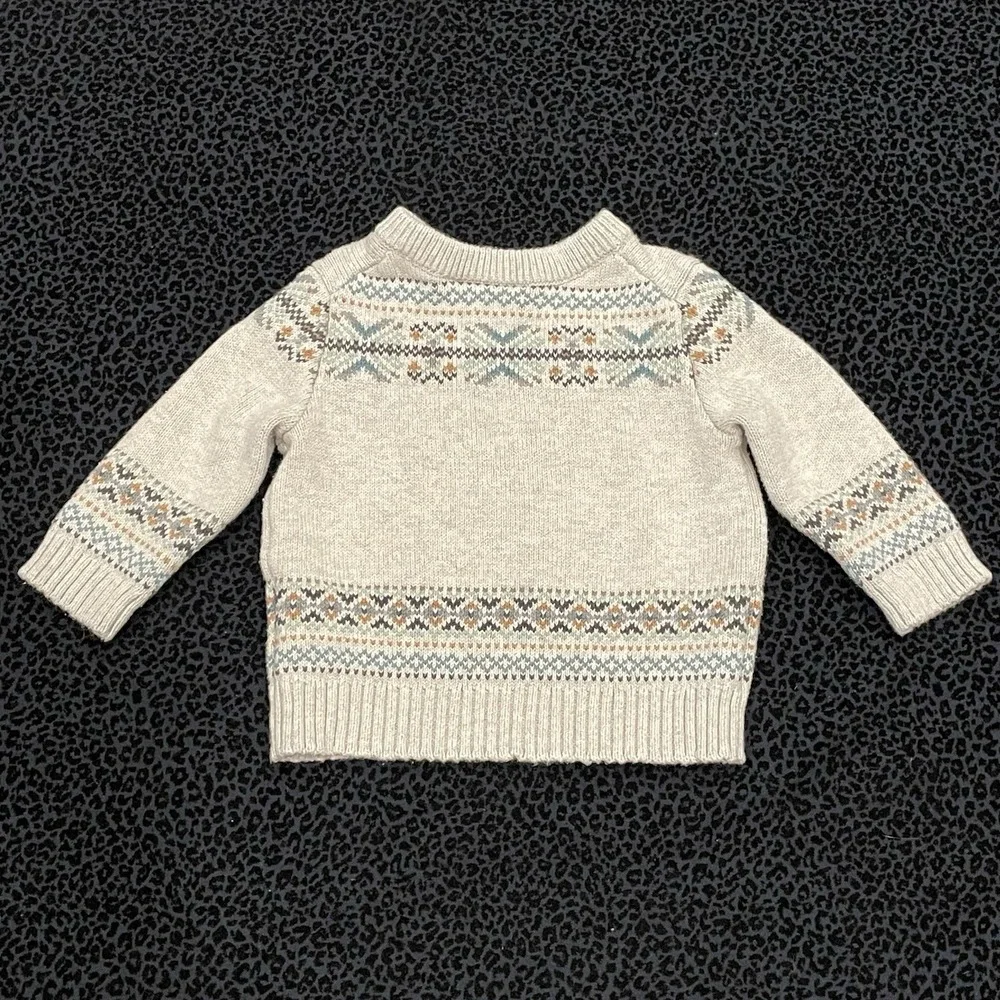 Baby Gap Star Wars Boys Sweater 6-12M Fair Isle Yoda Long Sleeves